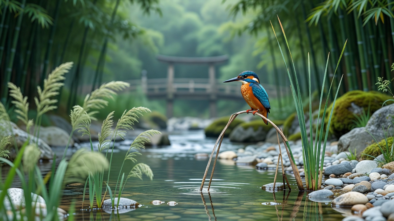 翡翠色の川蝉